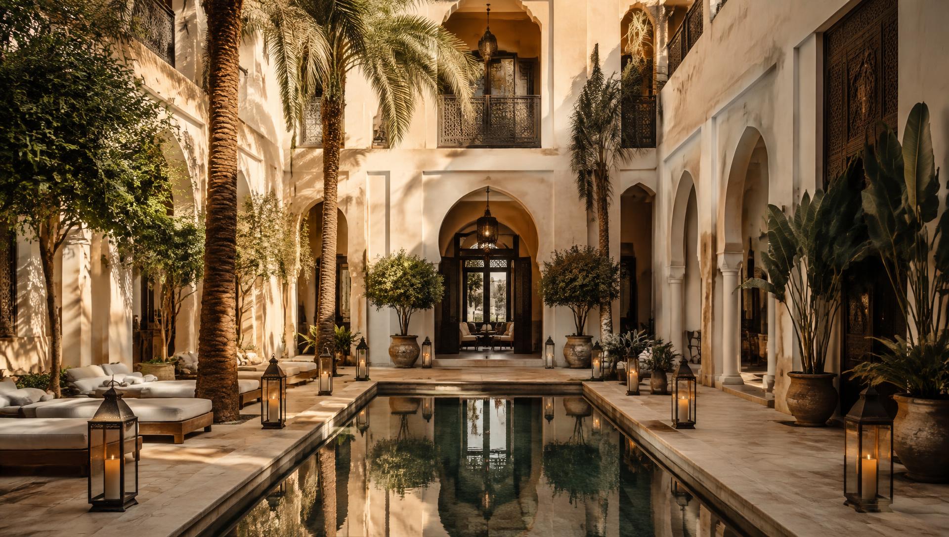 Riad courtyard in Marrakech